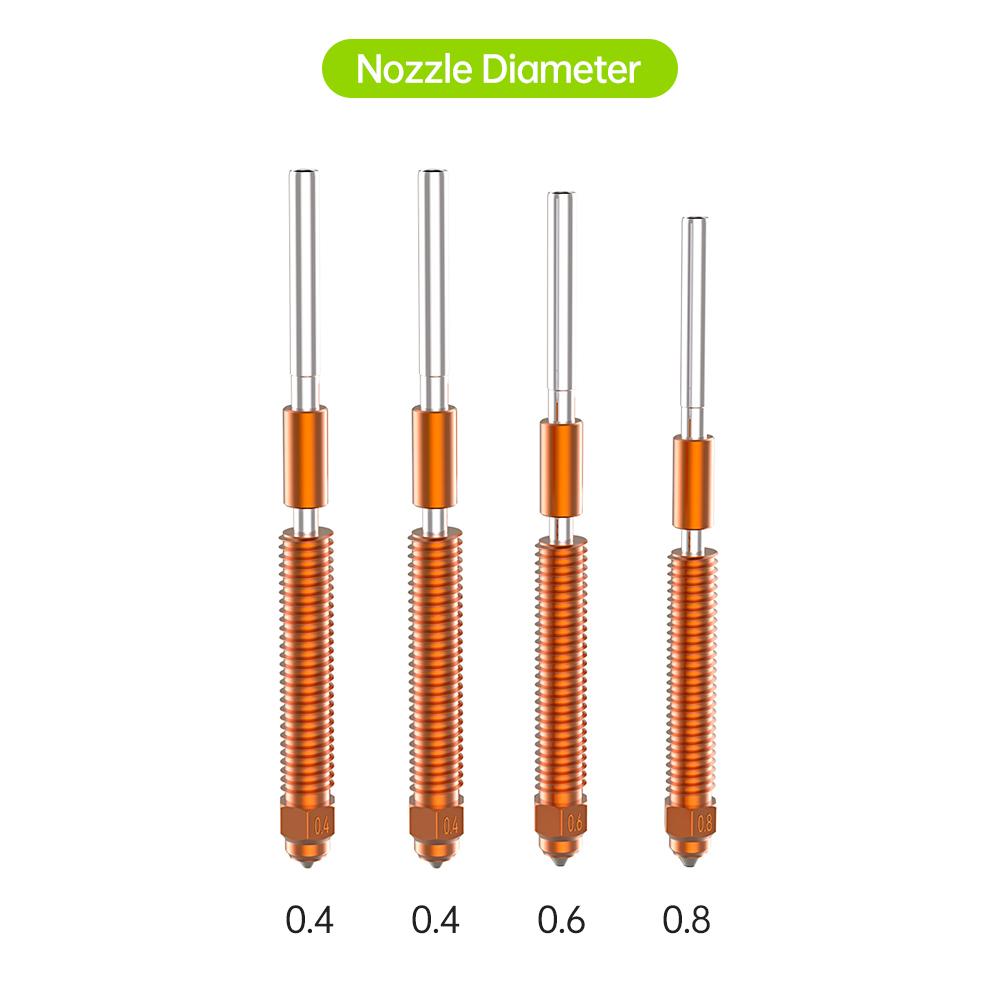 Creality K2 Plus 3D Printer Accessory "Unicorn" K2P QuickSwap Nozzle Kit ( 0.4mm*2, 0.6mm*1,