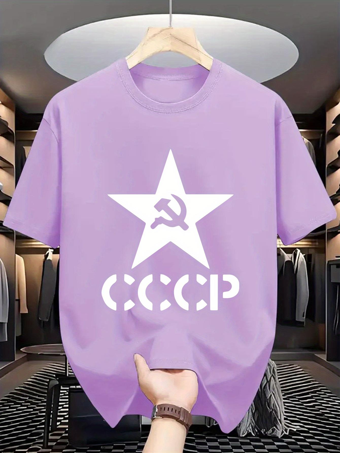 Soviet Flag Patterned Casual Summer Top L
