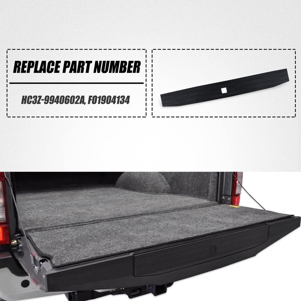 RANSOTO Tailgate Molding Trim Compatible With 2017- Ford F250 F350 F-250 F-350 Super Duty Flexible Flex Step Rear Center Truck Spoiler Protector