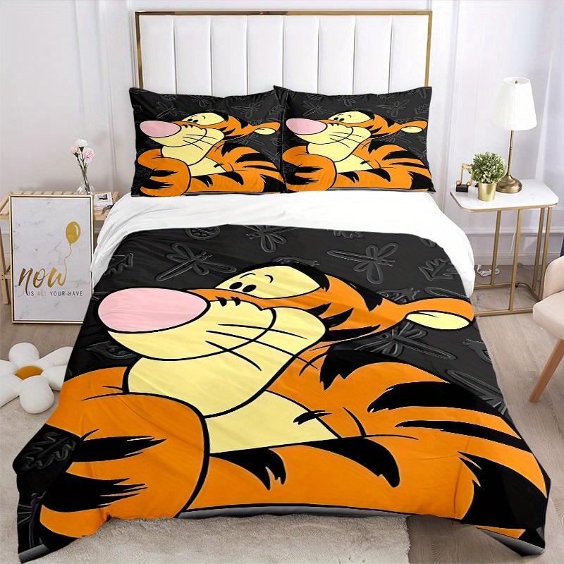 3pcs set Tigger1pc of quilt cover+2pcs of pillowcase, no core, print bedding, All Seasons Bedroom Setting046