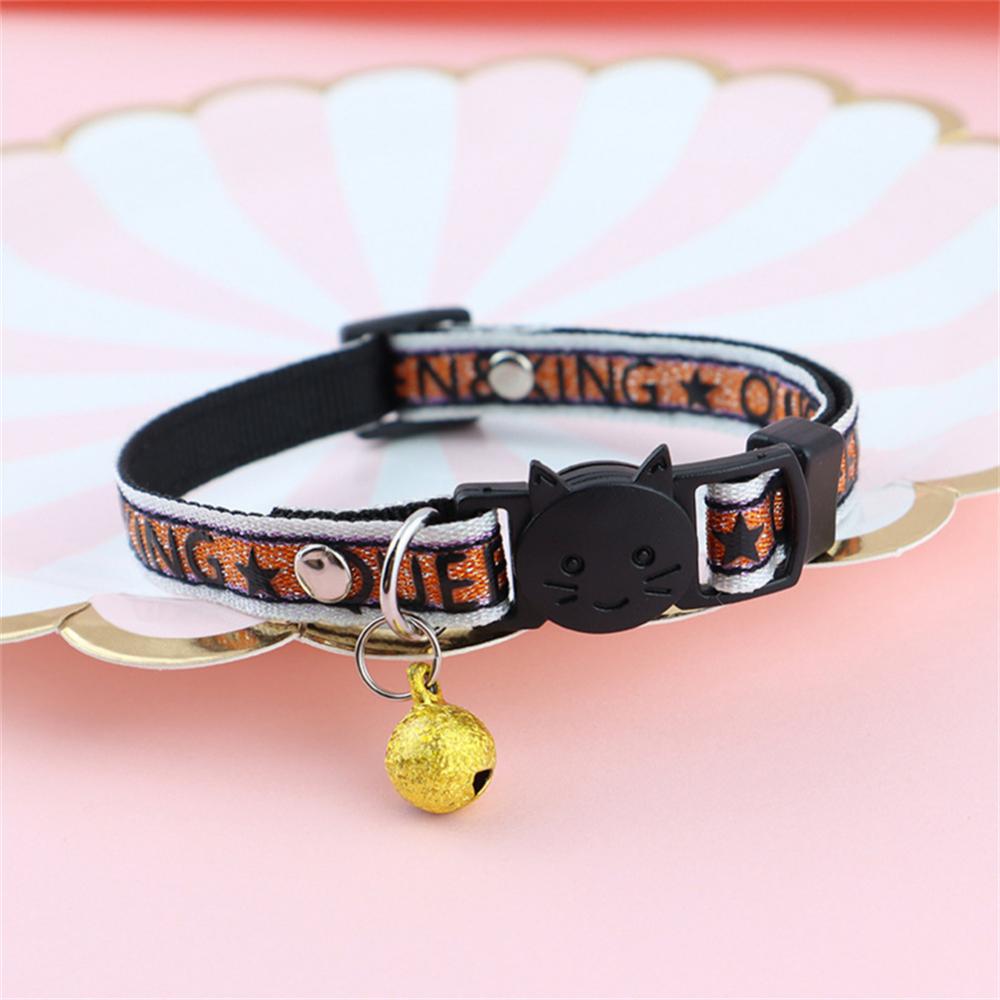 Katzenhalsband Haustierbedarf Anti-Erstickungsgefahr Ethnischer Jacquard Sicherheits-Halsband Verstellbares Katzenhalsband mit Glöckchen