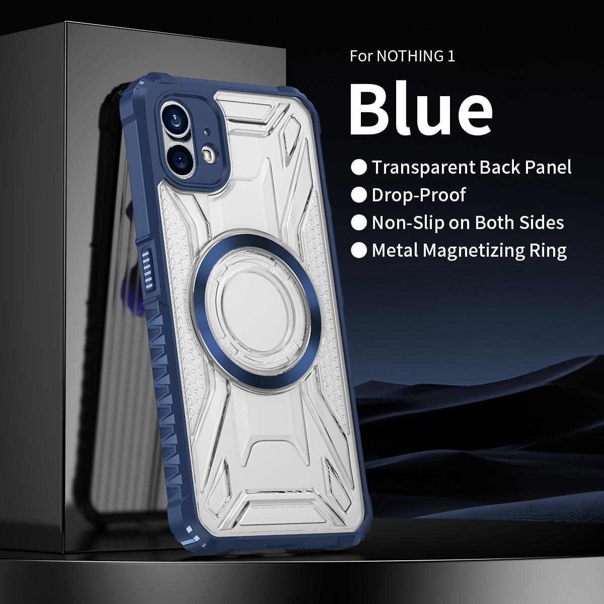 

CD Magnetic Design Heavy Duty Hard HD Clear Back Cover For Nothing Phone 1,Rugger Armor Hard PC TPU Case Nothing Phone (1) синий