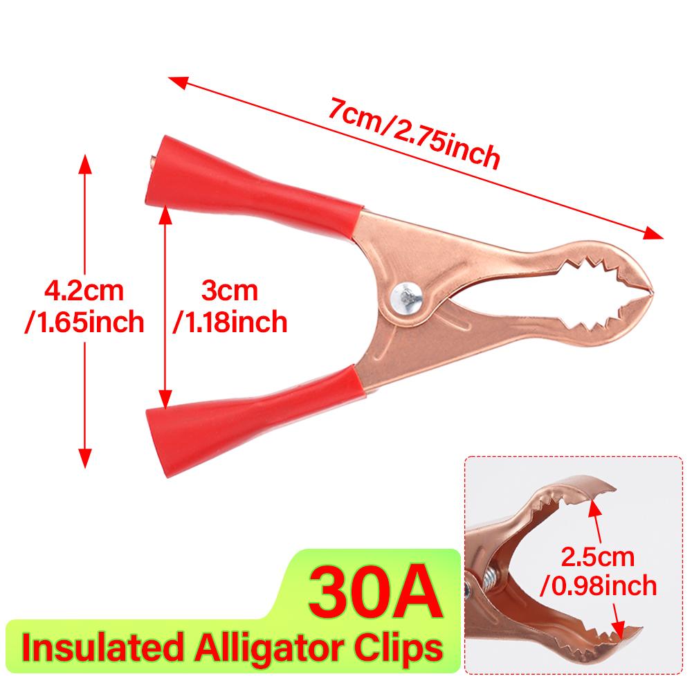 1/5/10Pair 30A 70mm Car Alligator Clips Connector Battery Test Lead Clips Electrical Equipment Parts High Quanlity