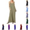 Elegant Women V-neck Long Beachwear Spaghetti Strap Cocktail Maxi Sundress