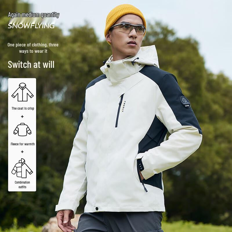 

Men s 3-in-1 Hooded Fleece Lined Jacket L (175)