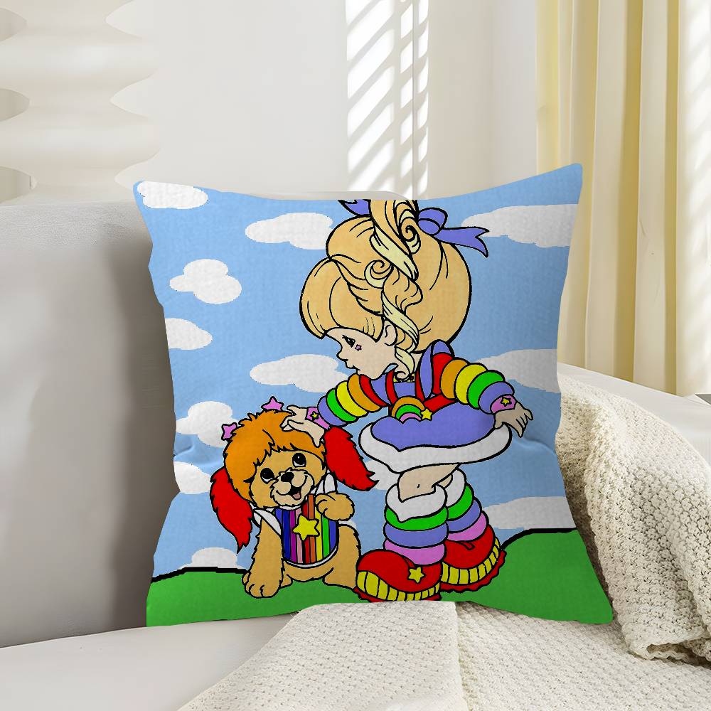 Rainbow Brite Anime Pillow Cover For Bedroom Room And Living Room Sofa Decorative Cushion Cover