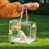 Bird Carrier Travel Parrot Cage Transparent Ventilated Bird Cage with Safety Locks Portable Bird