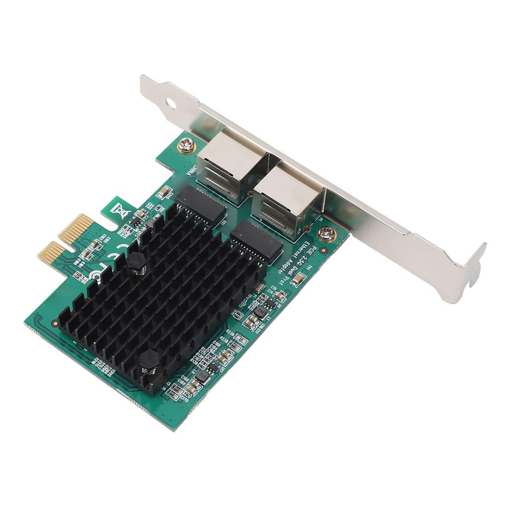 PCIe Gigabit Network Card Professional RTL8125B Dual Port 2.5G High Speed PCI Express Ethernet Adapter for Desktop PC