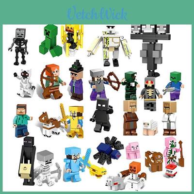 My World Mini Figure Building Blocks Toy Set 29 Plastic Pieces 4.5cm Height
