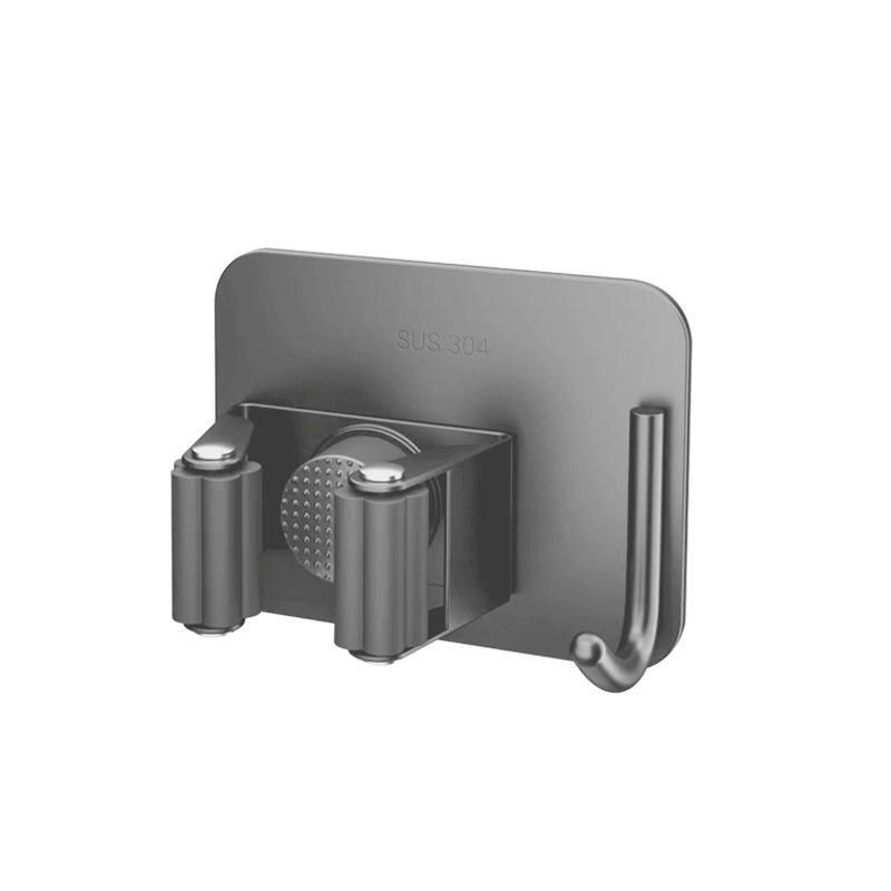Stainless Steel No-Drill Multi-Function Wall-Mounted Mop and Broom Rack