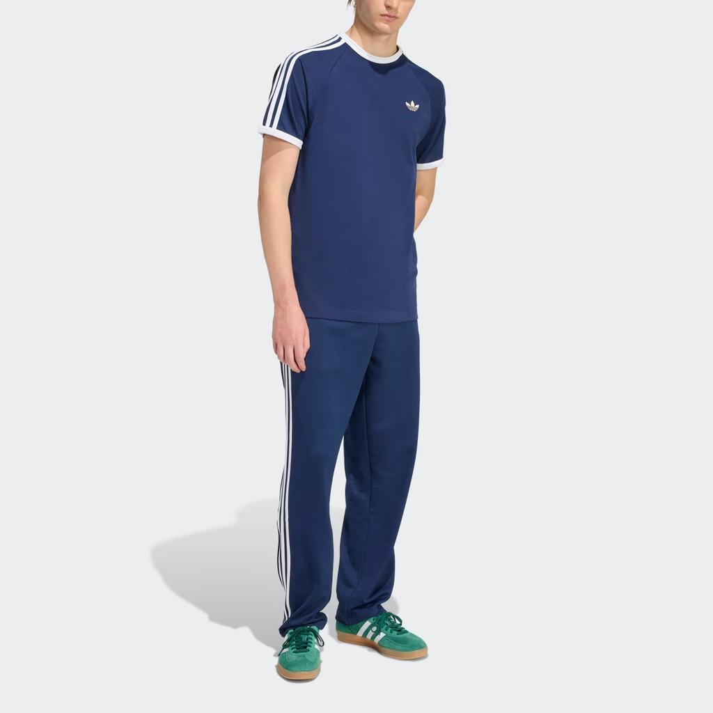 Adidas Originals Striped Logo Short Sleeve T-Shirt Men tops KE3536