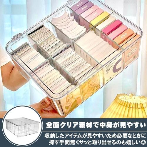 manekinext Trading Card Case, Large Capacity Design, Fully Clear, with Dividers, Small Item Storage, Organizing Goods