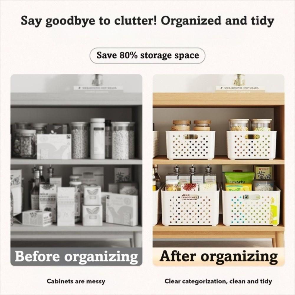 Plastic Clothing Storage Basket Stackable Snack Storage Basket  Home Organization