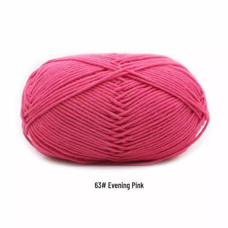 

4 нити пряжи из молочного хлопка средней толщины для ручного вязания детских изделий