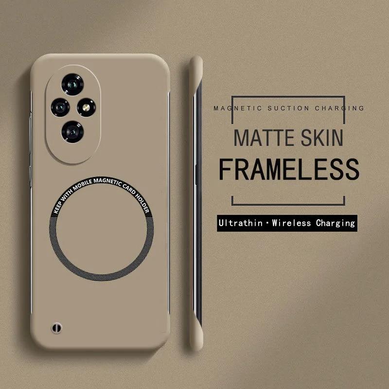 

Ultra Thin Frameless Magnetic Charging Hard PC Phone Case For Honor 300 Ultra 200 Smar Pro Lite Candy Color Matte Protect Cover For Honor 200 Pro