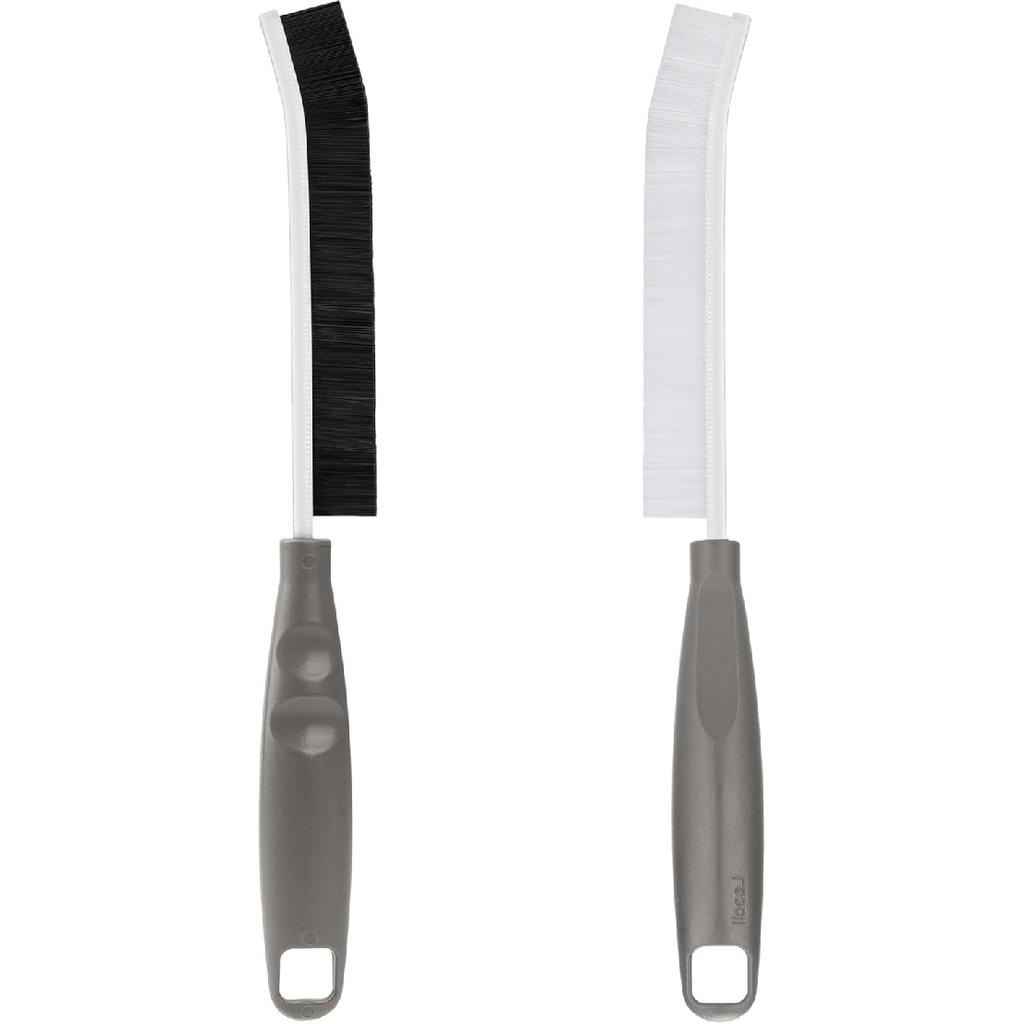 2Pcs Crevice Cleaning Brush, Lescli Hard Bristle Multi-Purpose Cleaning Tools, 2025 New Ergonomic Right Hand Handle Design Grout Brush, Small