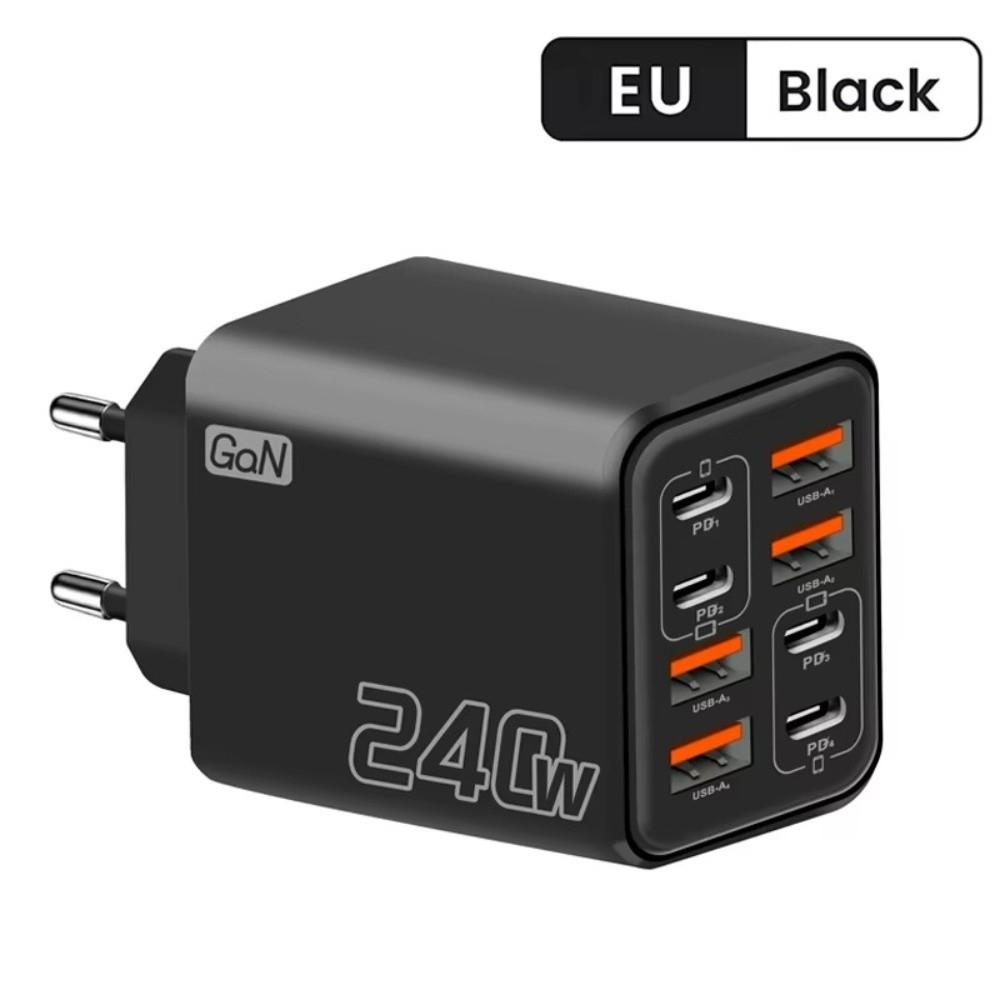 8 Ports Phone Charger Adapter 4USB+4PD USB C Charger for Huawei/Xiaomi/Samsung