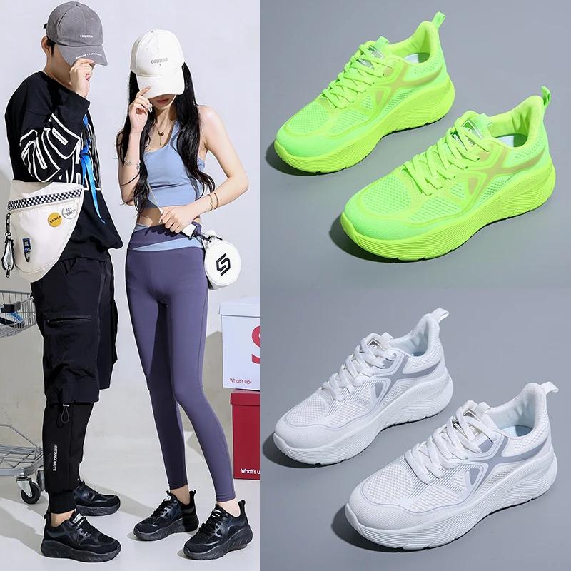 Pantofi ocazionali pentru bărbați noi, de culoare bomboană, ușoare, respirabile, pentru bărbați și femei, pantofi de alergare de fitness, pantofi sport anti-alunecare pentru cuplu