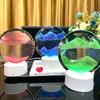 Creative 3D Dynamic Flowing Sand Painting Night Light Ornament Hourglass Desktop Decompression Decoration