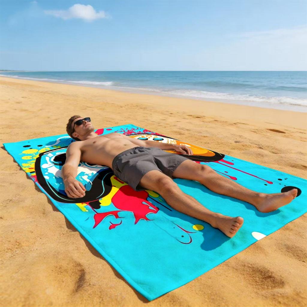 Gaming-Controller-Muster Mikrofaser Strandtuch Schnelltrocknend Saugfähig Tragbar für Schwimmen Tauchen Reisen Gamer Geschenk