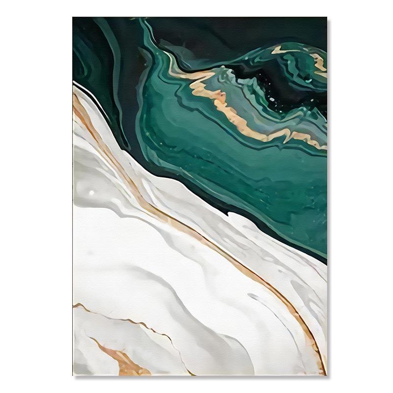 

Modern Green Marbley Poster Abstract Luxury Wall Art Prints Canvas Print Painting for Home Living Room Hallway Office Decor 21X30CMNo Framed