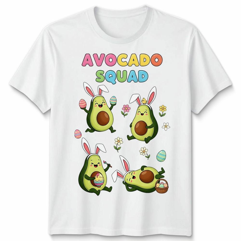 Funny Avocado Squad Easter Bunny Hunting Chocolate Eggs Unisex Tshirt Gift