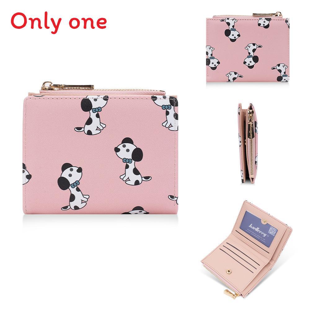 Dog Print Wallet For Women With Rfid Blocking And Zipper Pocket For Daily Use