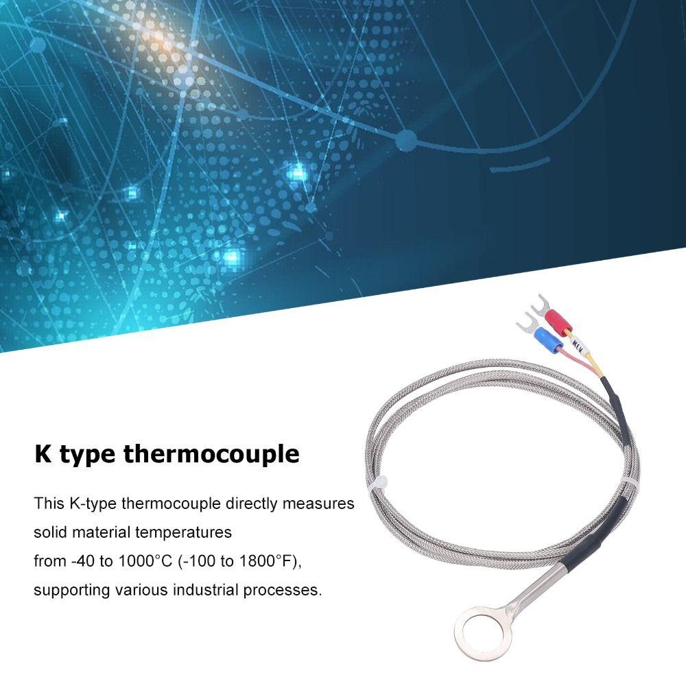 14 Dia K Type Thermocouple Probe -40 To 1000 ℃ 304 Stainless Steel Temperature Sensor Stable Sturdy Probe Type Thermocouple