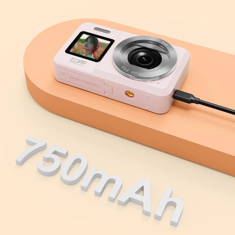 4K UHD 64MP Digital Camera Double Screen 18X Zooms Portable Camera for Students Travel Vloggings