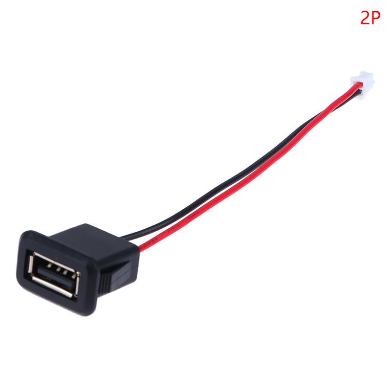 

1pc 2 Pin 4 Pin USB 2.0 Female Power Jack 2P 4P USB 2.0 Charging Port Connector Data Interface with Cable USB Charger Socket