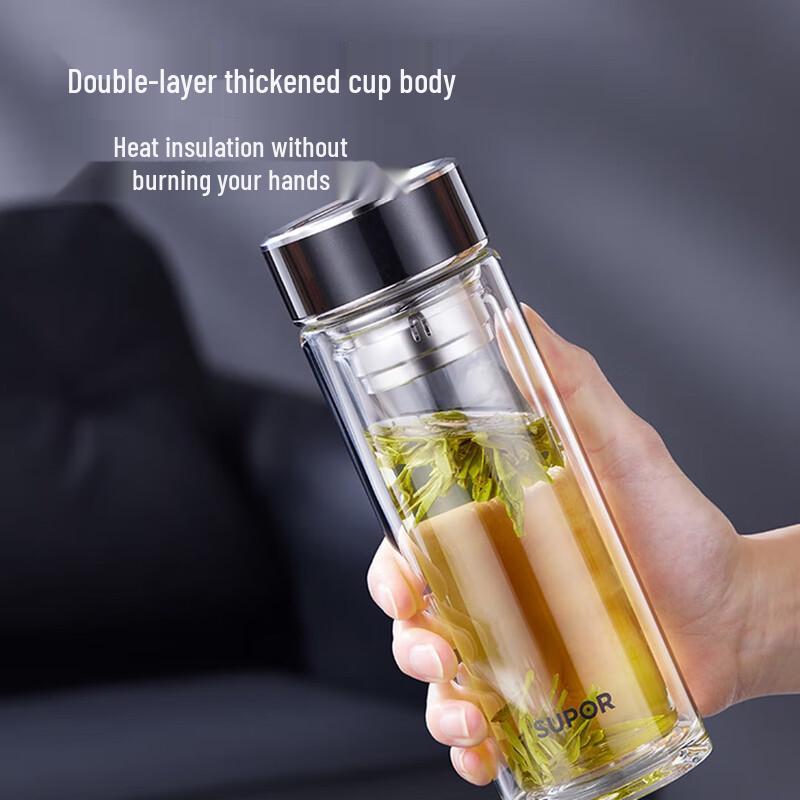 Supor Double-Layer Heat-Resistant Glass Cup