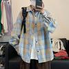Unisex Retro Plaid Long Sleeve Shirt Jacket - Trendy Casual Style for Spring