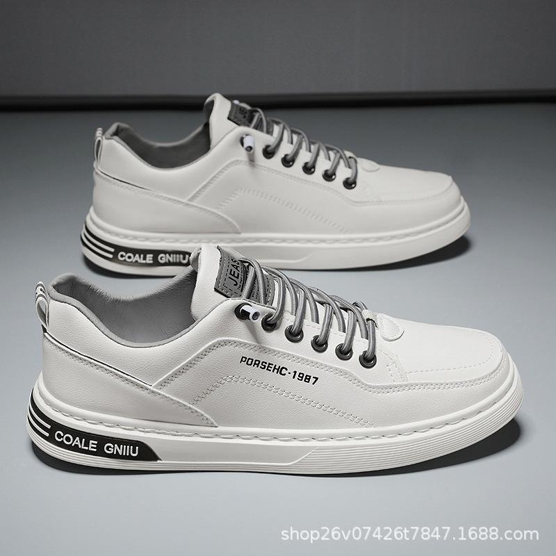 Men's shoes spring new breathable little white shoes male students trend versatile cloth shoes sports leisure board shoes trendy shoes