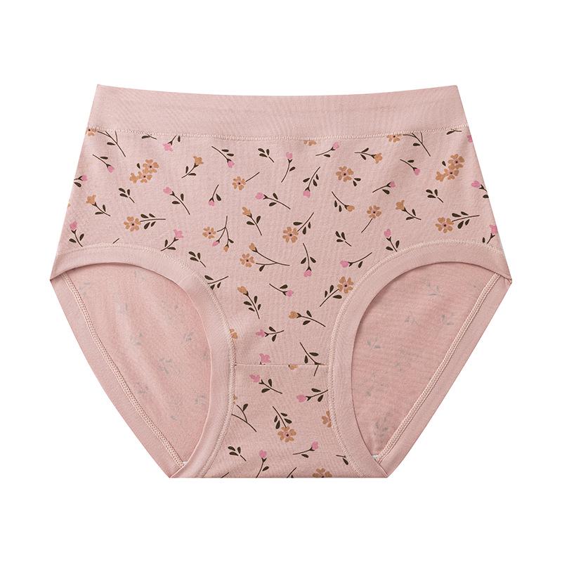 Braguitas de algodón de cintura alta para mujer: antibacterianas, de corte holgado, pantalones cortos de talla grande para mamás de mediana edad y mayores.
