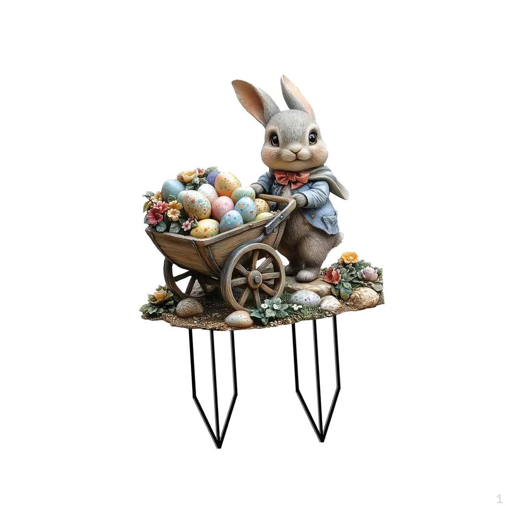 Acrylic Bunny Sculpture for Yard And Garden Display
