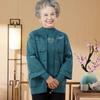Le persone di mezza età e anziane indossano vestiti da vecchia nonna in autunno e vestiti da madre in autunno. Nuovo Maglione a Due Pezzi Cappotto Maglione.