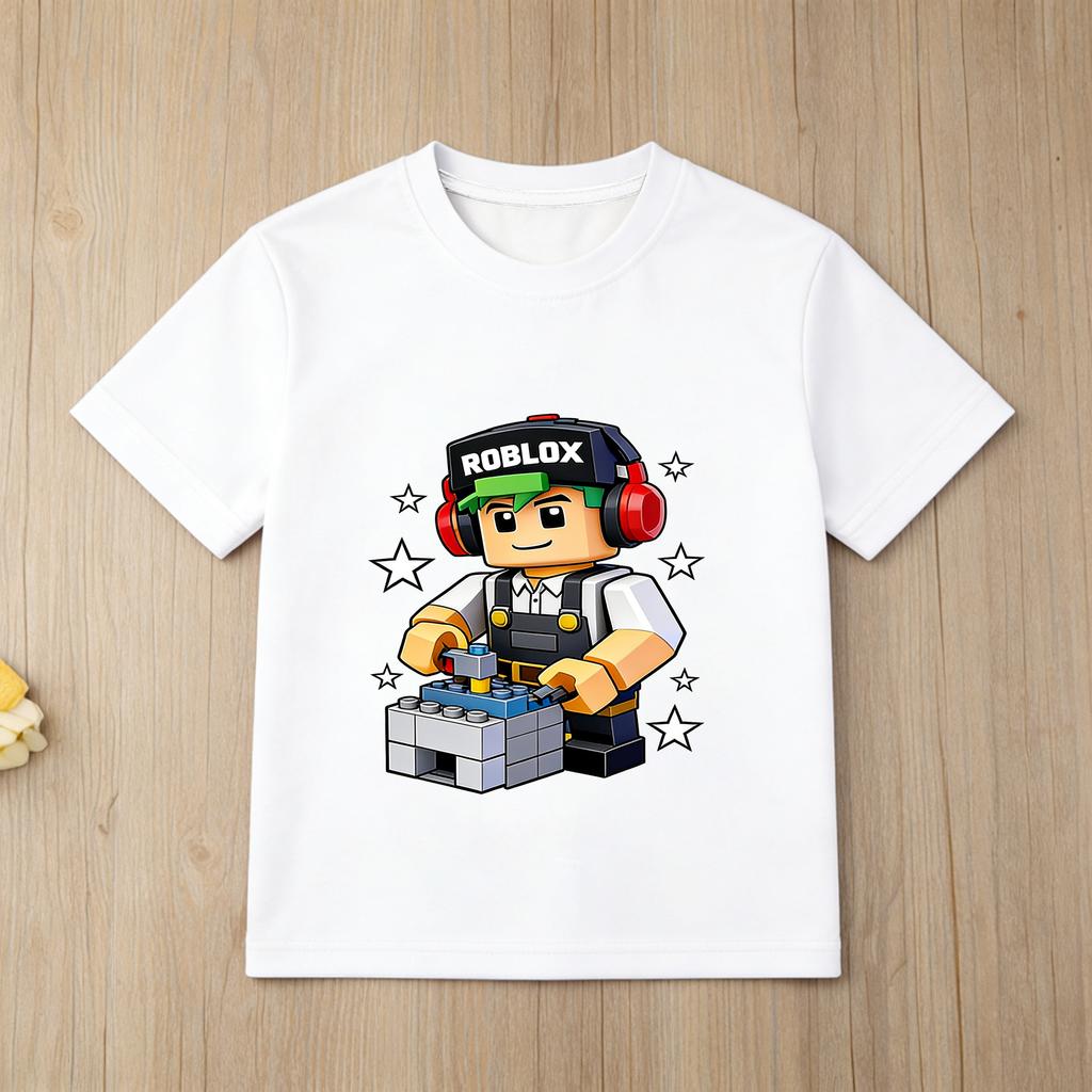 3D Printed Roblox Pixel Block Game Kids TShirt Casual Summer Short Sleeve Tee for Boys Girls
