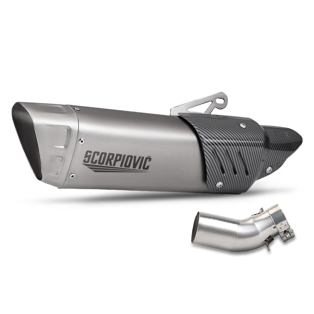 Slip On For C400GT C400GX 2020 Full System Motorcycle Exhaust Escape Moto Tube Middle Link Pipe With 51MM Muffler