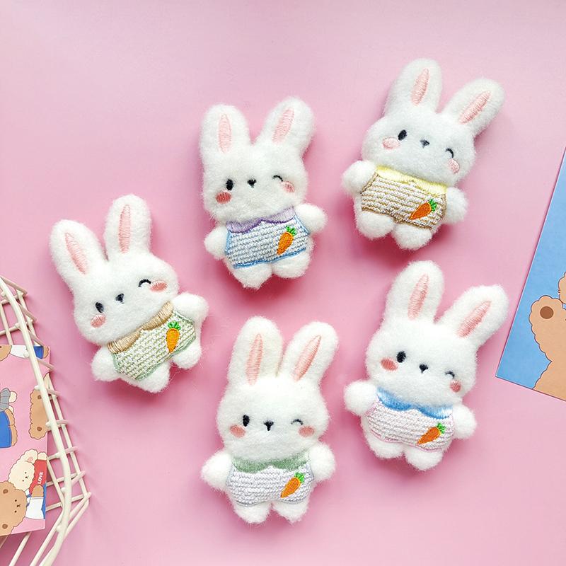 Cartoon Plush Bunny Doll Brooch For Women Cute Little Rabbit Doll Accessories Student Backpack Clothing Decoration Girls