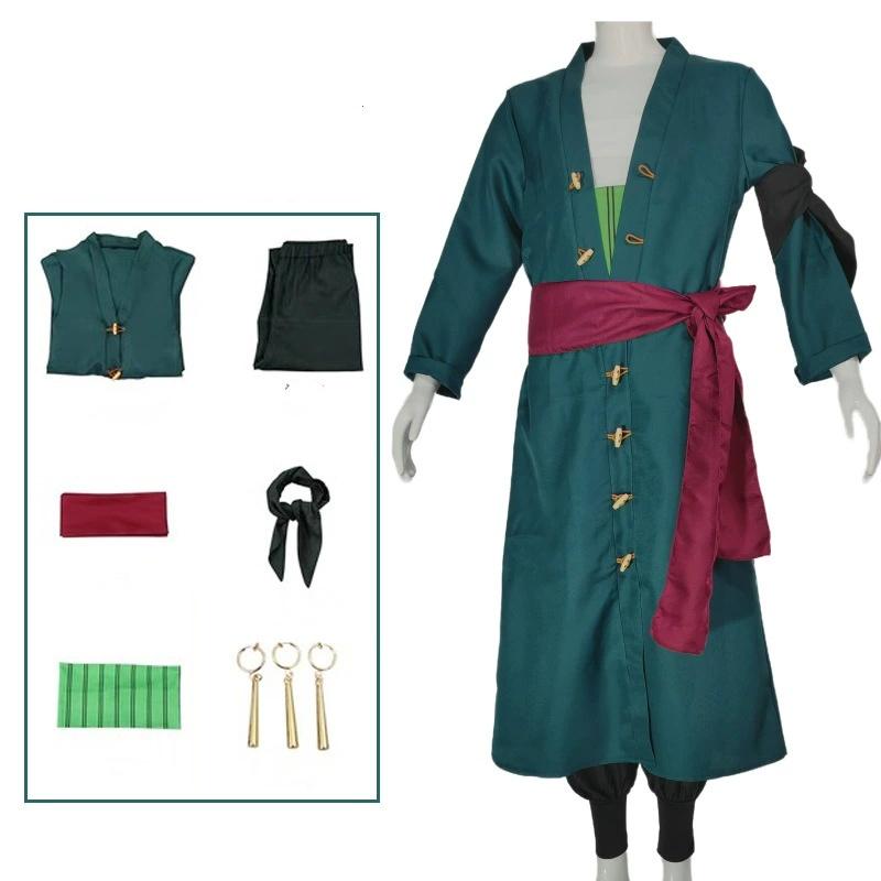 Anime zēns Roronoa Zoro Cosplay Salmu