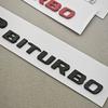 Emblem Adhesive 3D ABS Black Chrome with Letters for Car Side Bumpers V12 BITURBO Logo for  G63 G65 Auto Accessories
