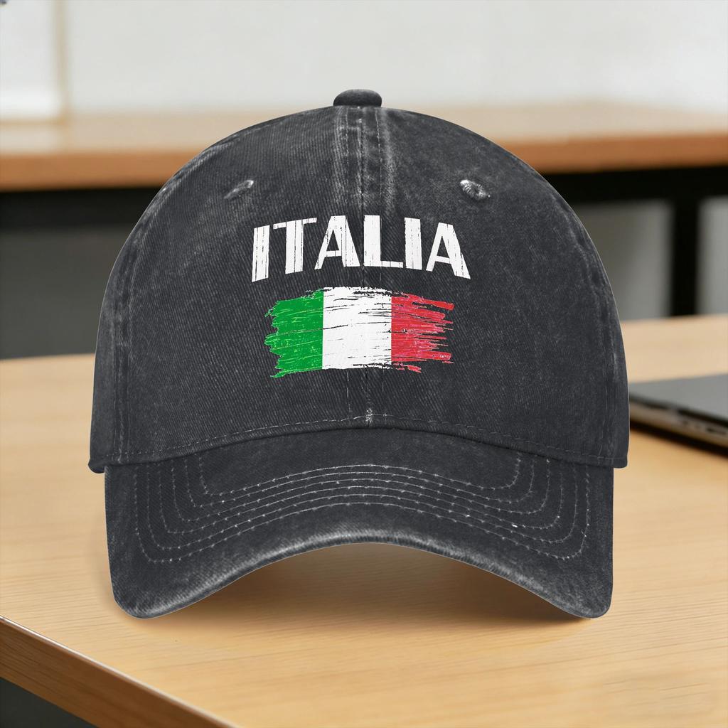 Baseball Cap Italia Italian Flag Vintage Spring Stylish Hip Hop Hats Couple WoUnisex Print Outdoor Gym Wholesale Baseball Caps