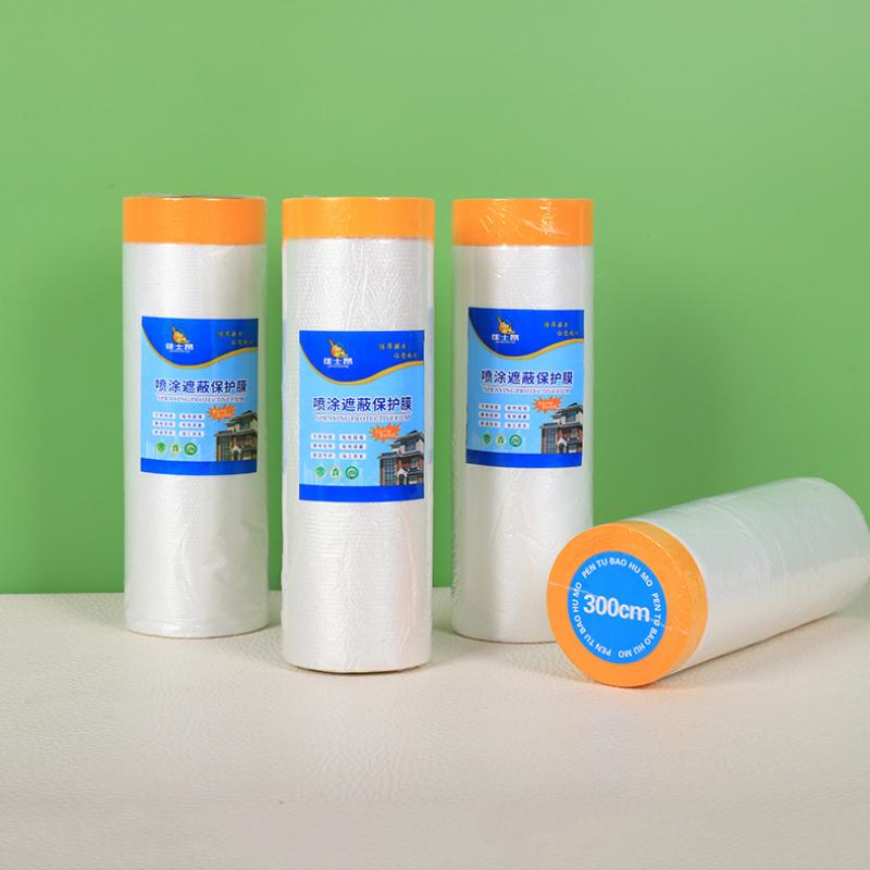 11/17M Disposable Dustproof Film Self-Adhesive Cabinets Furniture Dust Protection Films Plastic Home Wall Painting Dust Covers