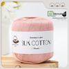 Hand-Woven Mulberry Silk Cotton Lace Yarn No. 6 for DIY Crochet & Fine Wool Projects