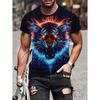 Tiger Pattern Tees Summer T Shirts Men Streetwear God Black 3D Print T Shirt Fashion O Neck Short Sleeve Tops