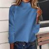 2025 Spring Women's Solid Color Patchwork Collar Pullover