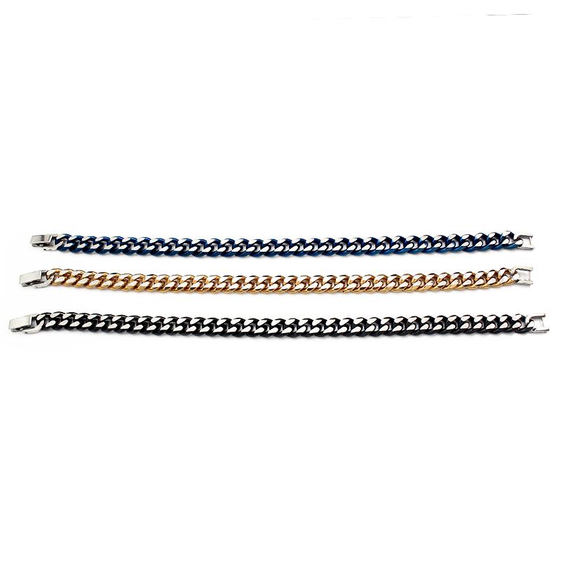 Fashion Minimalist Design Men's Jewelry Stainless Steel Curb Cuban Link Chain Bracelet for Man Unisex Wrist Jewelry Gifts