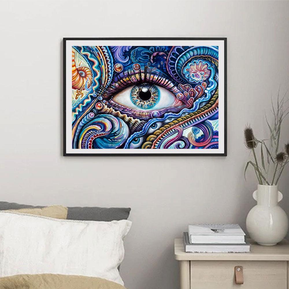 

5D Diy Алмазная картина «Сглаз», набор для вышивки крестом, полная Алмазная вышивка, мозаика, художественная картина, декор из страз, подарок Full Round 20x30cm