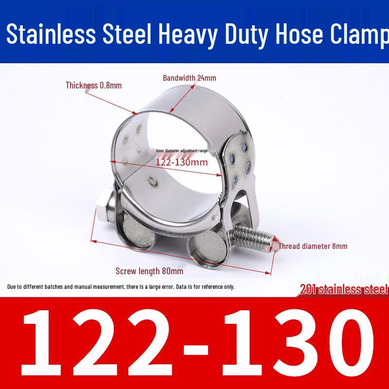 304 Stainless Steel European-Style Heavy-Duty Worm Drive Hose Clamp