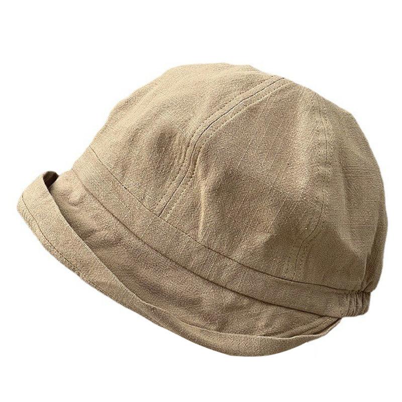Japanese Light And Breathable Cotton Big Eaves Curled Sun Hat Children Summer Cap Ins Sun Protection Bucket Hat
